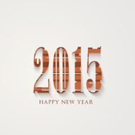 Happy New Year 2015 greeting card or invitation card