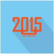 Happy new year 2015 creative greeting card design N9