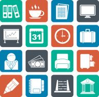 Silhouette Business and office icons N6