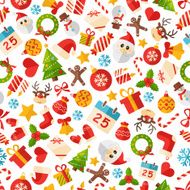 Seamless Christmas Pattern Texture - Illustration
