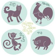 Set signs of the Chinese zodiac N4