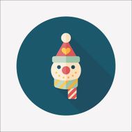 snowman flat icon with long shadow eps10 N61