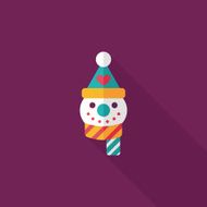 snowman flat icon with long shadow eps10 N62