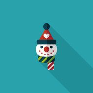 snowman flat icon with long shadow eps10 N63
