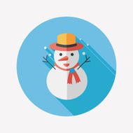 snowman flat icon with long shadow eps10 N64