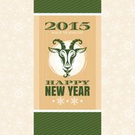 New year greeting card with goat N13
