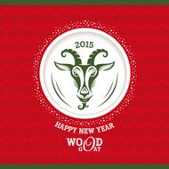 New year greeting card with goat N14
