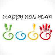 creative new year 2015 design by hand sign