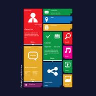 Flat design icons graphic user interface N3