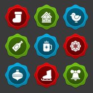 Christmas icons and labels vector set N2