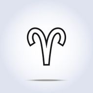 Aries icon Vector illustration