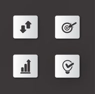 Business management sign icons vector