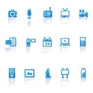 Technology icon set vector