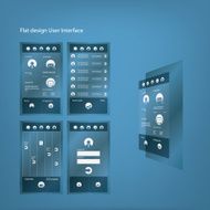 Flat design graphic user interface for smartphone