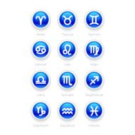 Buttons with Zodiac Symbol Icons N2