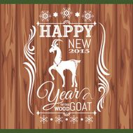 New year greeting card with goat N15
