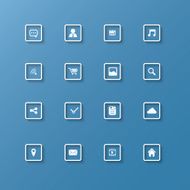 Set of web icons in clean modern design N2