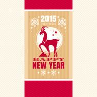 Chinese new year card with goat N4