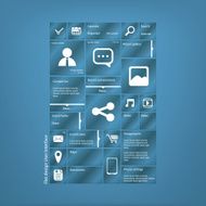 Flat design icons graphic user interface N4