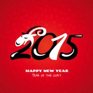 Chinese new year card with goat N6