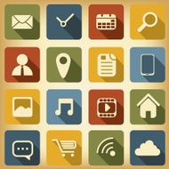 Various applications icon set