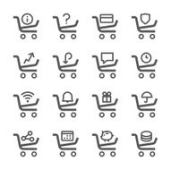 Shopping Carts Icons set 2