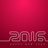 Happy new year 2016 Creative greeting card design template N5