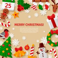 Merry Christmas Background Vector Illustration