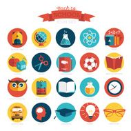 School flat icons N3