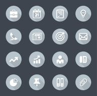 Gray Business Icons