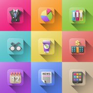flat vector icons for web and mobile applications