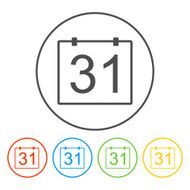 Calendar icon vector illustration Flat design style N11