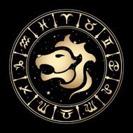 zodiac sign Leo vector illustration