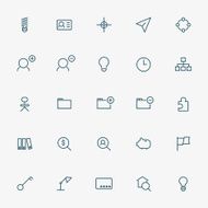 25 business line icons