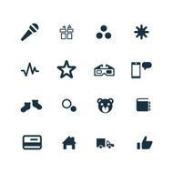 New year icons set N4