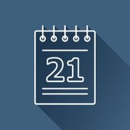 Vector calendar icon Eps10 N9