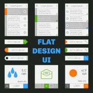 Set of templates mobile interface Flat UI UX N2