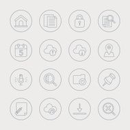 web line icon set N2