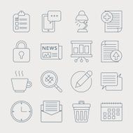 office line icon set N5