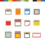 Different calendar web icons collection