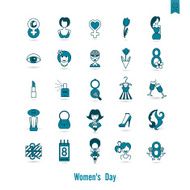 Womans Day Icon Set N79