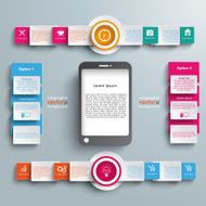 Black Smartphone Big Infographic 2 Circle Banners