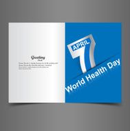 World health day beautiful text 7 April greeting card