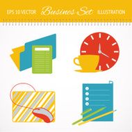 Business flat icons set N4