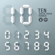 Digital Number paper and shadow design