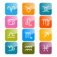 Vector Zodiac Horoscope Icons