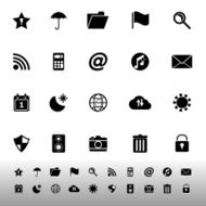 Tool bar icons on white background