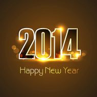 Happy New Year shiny 2014 bright colorful background vector