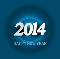 New Year 2014 for card colorful background design vector