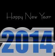 Happy New Year creative 2014 text colorful vector illustration